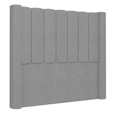 Cabeceira Casal Cama Box 140cm Claire I02 Veludo Cinza Mpozenato