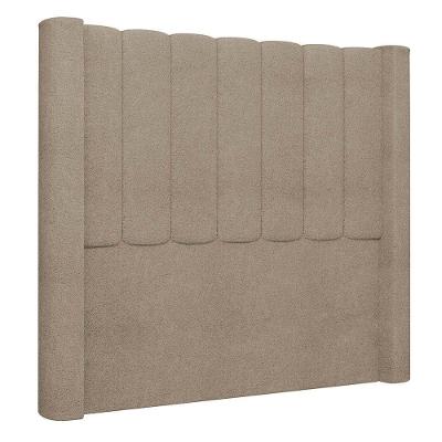 Cabeceira Casal Cama Box 140cm Claire I02 Bouclê Capuccino Mpozenato
