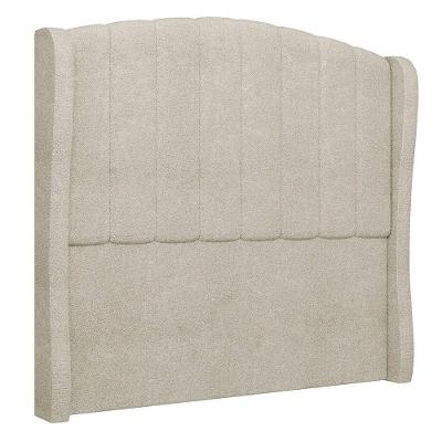 Cabeceira Casal Queen Cama Box 160cm Glenda I02 Bouclê Bege Mpozenato