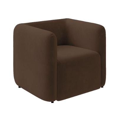 Poltrona Sala De Estar Decorativa Laguna Veludo Marrom K01 - D'rossi