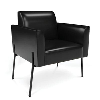 Poltrona Pé De Ferro Preto Para Sala Marisa Corano D03 - D'rossi Cor Preto