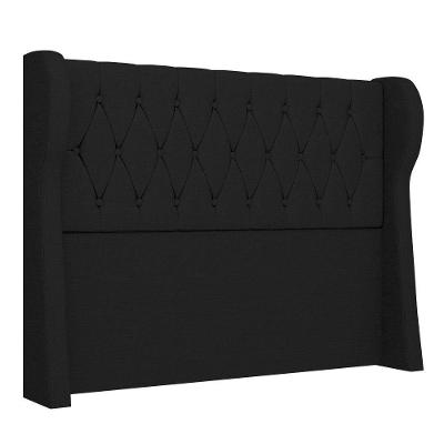 Cabeceira Casal Cama Box 140cm Malva I02 Linho Preto Mpozenato