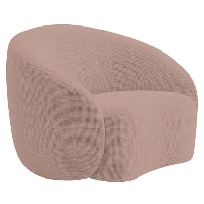 Poltrona Orgânica Luxo Recepção Amore Linho Rosê