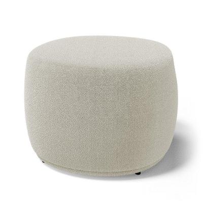Puff Decorativo Living Aisha Orgânico Bouclê Bege - Desk Design