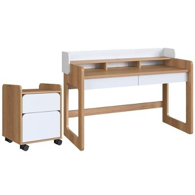 Escrivaninha 2 Gavetas E Gaveteiro 28000x27998 Hanover Branco Artesano Hanover Branco