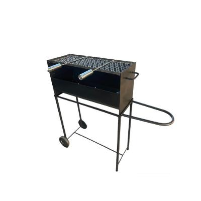 Churrasqueira 2 Repartições Com 1 Grelha De Inox 2 Repartições Preto