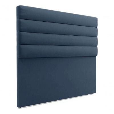 Cabeceira California Para Cama Box Casal 140 Cm Suede Preto - D'rossi Cor Azul