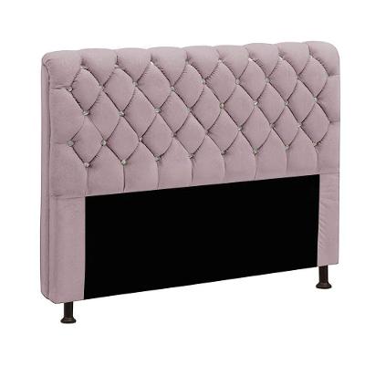 Cabeceira Fernanda 1,40 Casal Veludo Shop Das Cabeceiras Rose