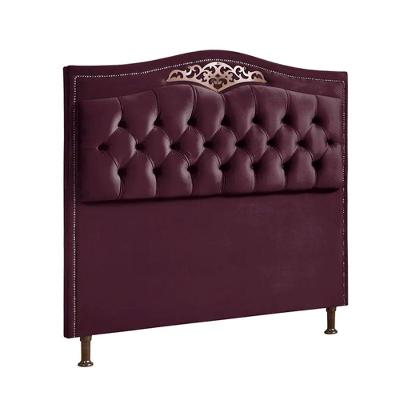 Cabeceira Estofada Holanda 0,90 Solteiro Veludo Shop Das Cabeceiras Roxo