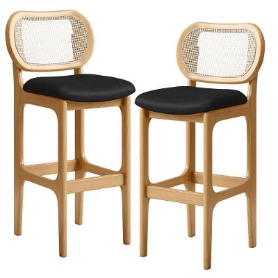 Kit 02 Banquetas Altas Para Cozinha Bancada Sala Tela Betta Fixa L02 Couríssimo Preto - Lyam