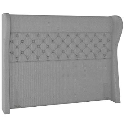 Cabeceira Cama Box Casal 140 Cm P05 Madrid Linho Cinza Escuro