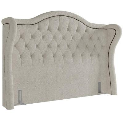 Cabeceira Cama Box Casal 140 Cm P05 Lisboa Bouclê Creme - Lyam Decor