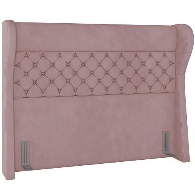 Cabeceira Cama Box Casal 140 Cm P05 Madrid Veludo Rosê