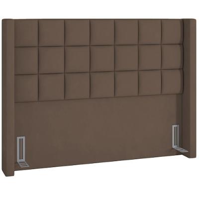 Cabeceira Cama Box Casal 140 Cm P05 Paris Veludo Marrom