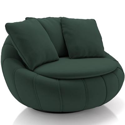 Poltrona Decorativa Giratória Kira M03 Veludo Verde - Lyam Decor