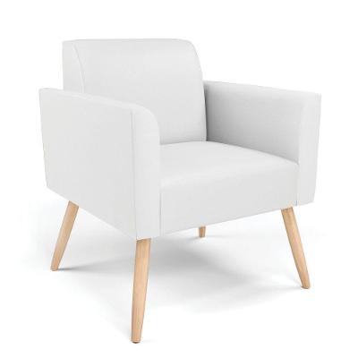 Poltrona Pés Palito Natural Marisa Corino Branco D03 - D'rossi