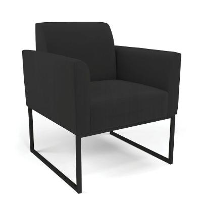 Poltrona Base Industrial Preto Marisa Veludo Preto D03 - D'rossi