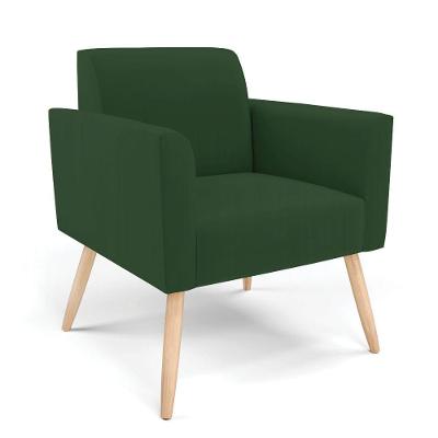 Poltrona Pés Palito Natural Marisa Veludo Verde D03 - D'rossi