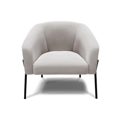 Poltrona Pé De Ferro Preto Kit 2 Stella Veludo Cinza D03 - D'rossi