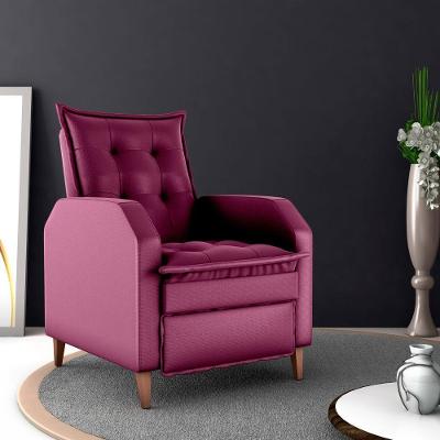 Poltrona Reclinável Leeds Veludo Turkey Marsala