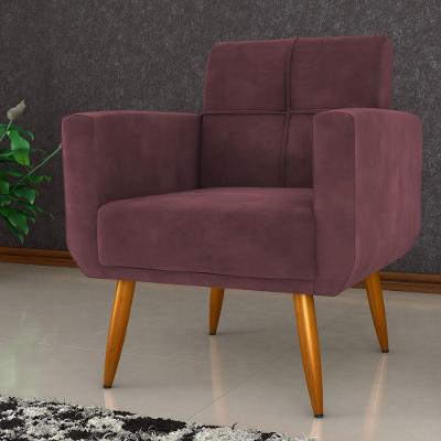 Poltrona Decorativa Itaqui Veludo Rosê
