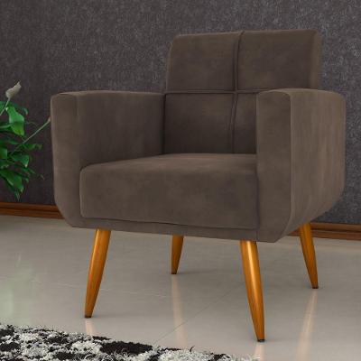 Poltrona Decorativa Itaqui Veludo Marrom