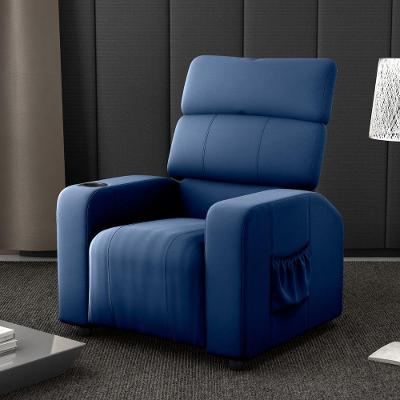 Poltrona Reclinável Para Sala Roma Veludo Azul