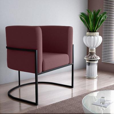 Poltrona Decorativa Para Sala Itália Veludo Rosê