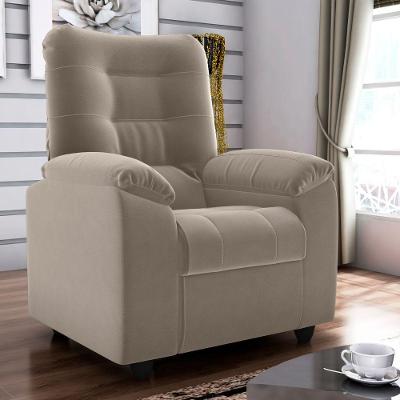 Poltrona Reclinável Almofadada Ripon Veludo Cappuccino