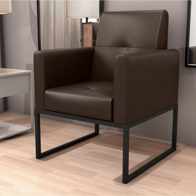 Poltrona Decorativa 1 Lugar Ubatã Sintetico Marrom