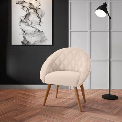 Poltrona Para Sala De Recepção Celina Linha Bege