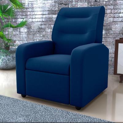 Poltrona Reclinável Decorativa Sophia Veludo Light Azul