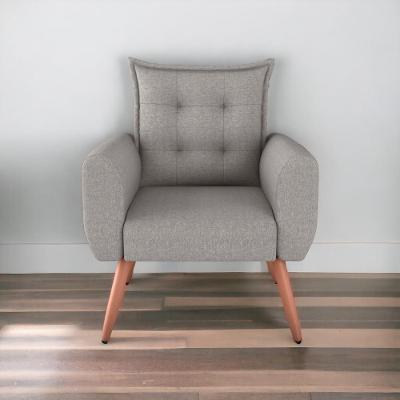Poltrona Decorativa Alison Linho Cinza