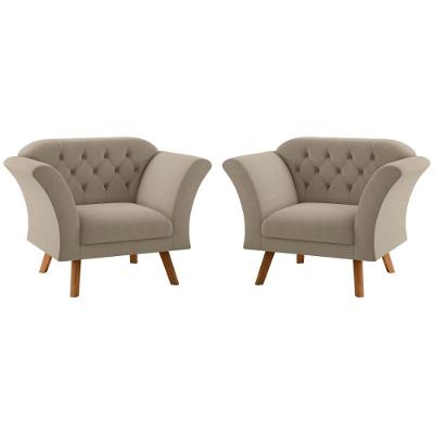 Conjunto Poltrona Para Sala De Recepção Moreira Inca Castor