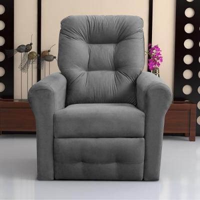 Poltrona Para Descanso Reclinável Lima Suede Cinza
