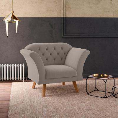 Poltrona Para Sala De Recepção Moreira Inca Sépia