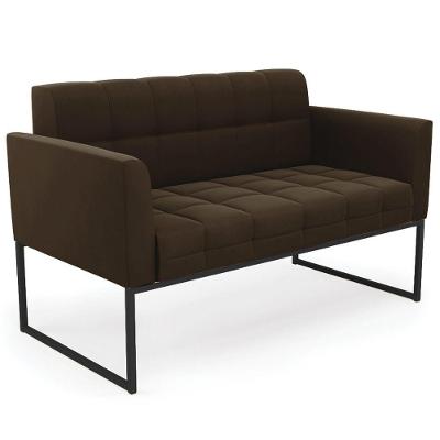 Poltrona Decorativa Base Industrial Preto Ana Veludo Rosê - Ibiza