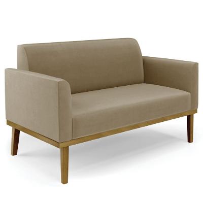 Poltrona Decorativa Base Madeira Castanho Maressa Suede Verde - Ibiza
