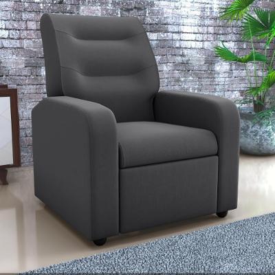 Poltrona Reclinável Decorativa Jersey Veludo Light Cinza