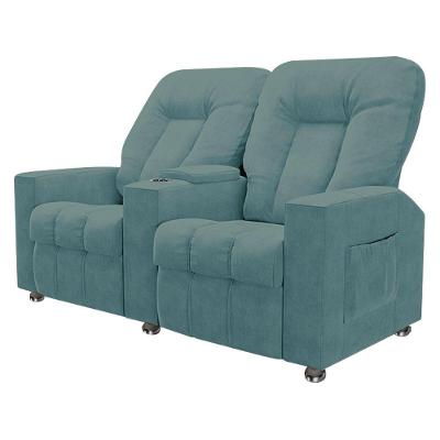 Poltrona Reclinável Para Cinema 2 Lugares Sora Veludo Fh1 - D'rossi Cor Azul Claro