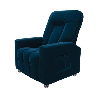 Poltrona Do Papai Reclinável Para Cinema Sora Veludo Azul Marinho Fh1 - D'rossi