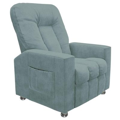 Poltrona Do Papai Reclinável Para Cinema Sora Veludo Fh1 - D'rossi Cor Azul Claro