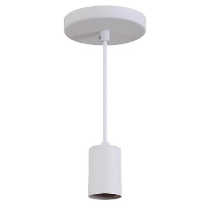 Pendente Copinho Soquete Luminária Lustre Alumínio Branco Branco