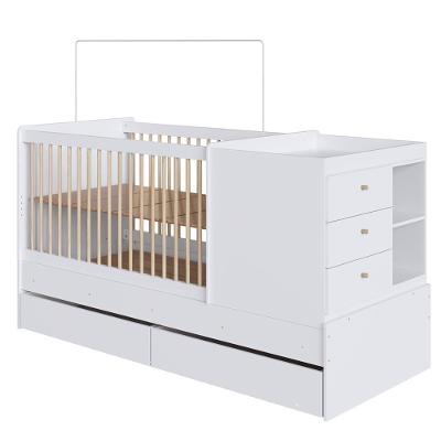 Berço Cama Multifuncional Com Gavetoes Bb024 Branco Comm Branco