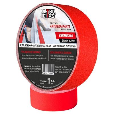 Fita Antiderrapante 50 Mm X 30 Metros - Vermelha