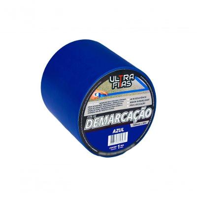 Fita Demarcação Pvc 100mm X 30m Sinalização Cores Variedades Azul