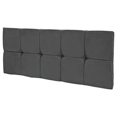 Cabeceira Casal Painel Para Cama Box 140cm Tina I01 Suede Grafite Mpozenato
