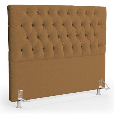 Cabeceira Casal Queen Cama Box 160cm Cristal C16 Bouclê Mostarda