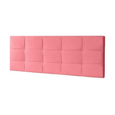 Cabeceira Painel Casal 1,40m Roma Suede Rosa
