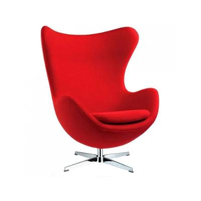 Poltrona Egg Suede Vermelha